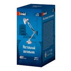 Настольная лампа Uniel TLI-221 Silver E27 UL-00011102 1