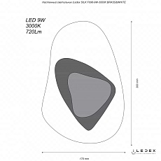 Настенный светодиодный светильник iLedex Silk F096-9W-3000K BR-WH 1