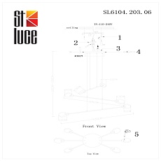 Подвесная светодиодная люстра ST Luce Montecelio SL6104.203.06 1