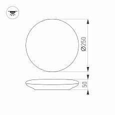 Потолочный светодиодный светильник Arlight CL-Frisbee-Motion-R250-12W Day4000 030094 1