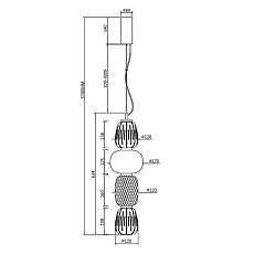 Подвесной светодиодный светильник Maytoni Pattern MOD267PL-L32G3K 5