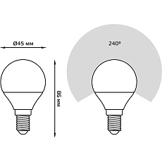 Лампа светодиодная диммируемая Gauss E14 7W 6500K матовая 105101307-D 2