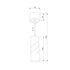Подвесной светодиодный светильник Eurosvet Scroll 50136/1 LED черный 1