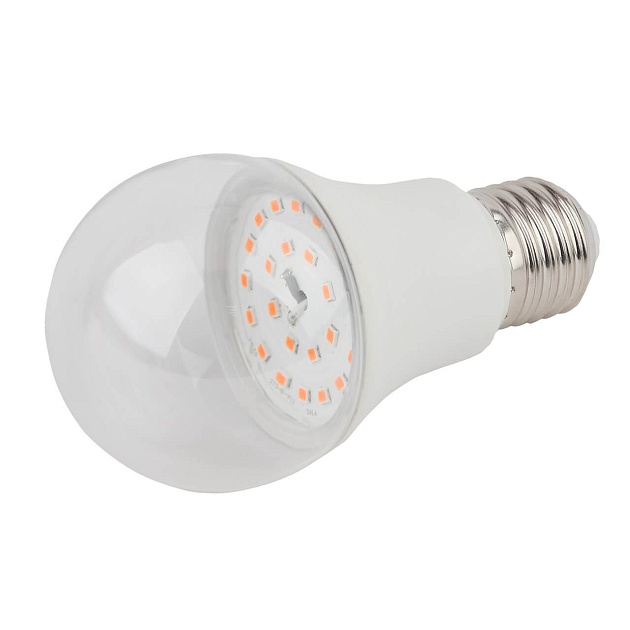 Лампа светодиодная для растений ЭРА E27 11W 2150K прозрачная FITO-11W-Ra90-E27 Б0039172 фото 