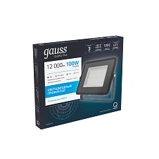 Прожектор светодиодный Gauss Qplus 100W 6500К 613511100 4