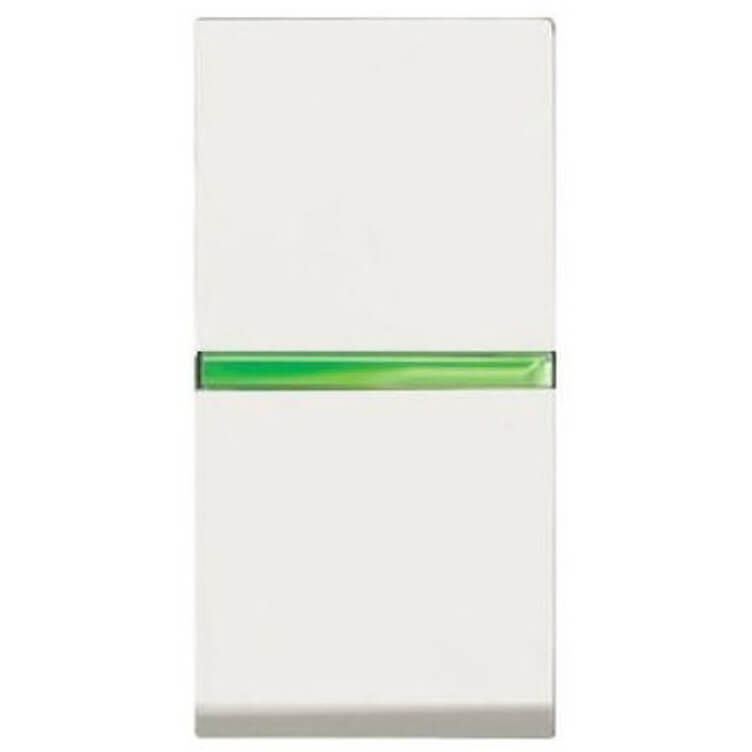 

Выключатель одноклавишный ABB Zenit 16A 250V с подсветкой альпийский белый 2CLA210150N1101