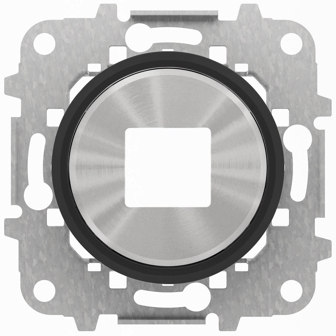 

Лицевая панель ABB Sky Moon розетки USB cтекло чёрное 2CLA868500A1501