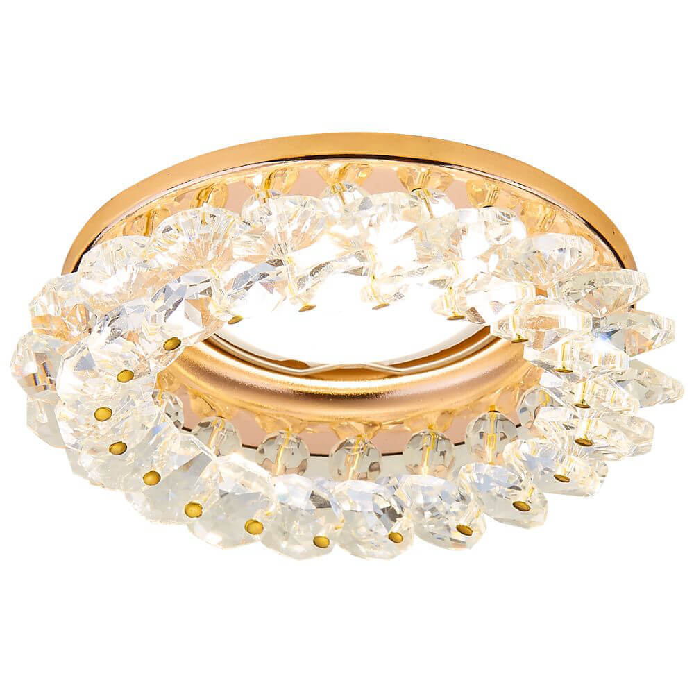 

Встраиваемый светильник Ambrella light Crystal K206 CL/G, Золотой, K206 CL/G Crystal