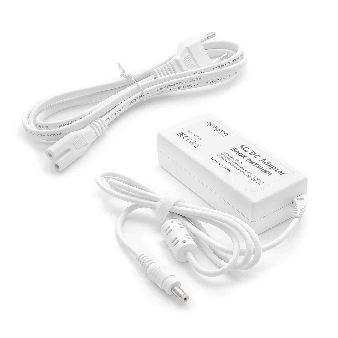

Блок питания Apeyron 12V 72W IP44 6A 03-21, Белый, 03-21
