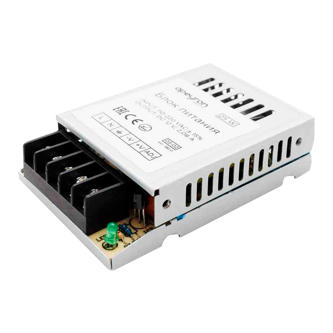 

Блок питания Apeyron 12V 25W IP20 2A 03-02, Серебро, 03-02