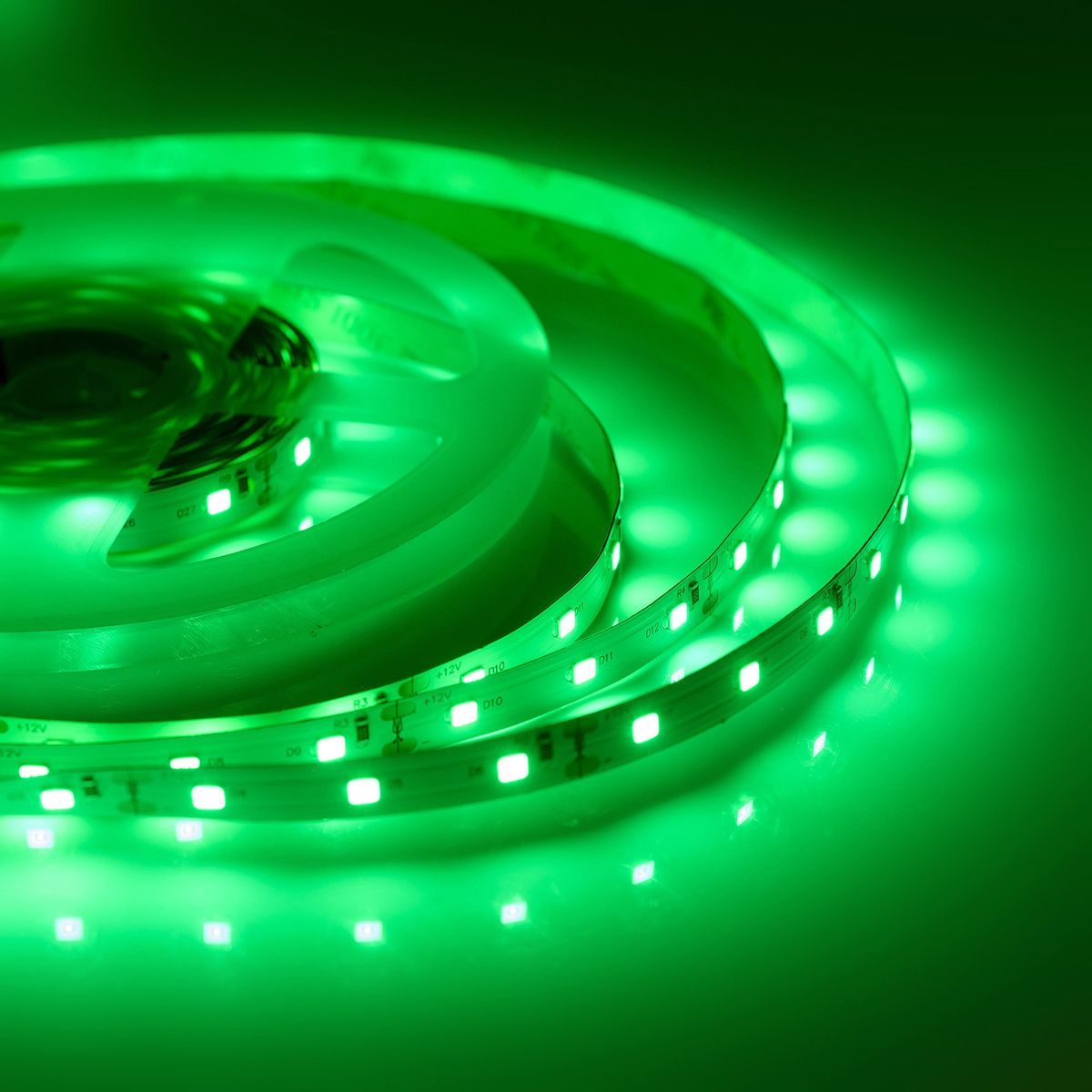 

Светодиодная лента Apeyron 4,8W/m 60LED/m 3528SMD зеленый 5M 34BL, Белый, 34BL