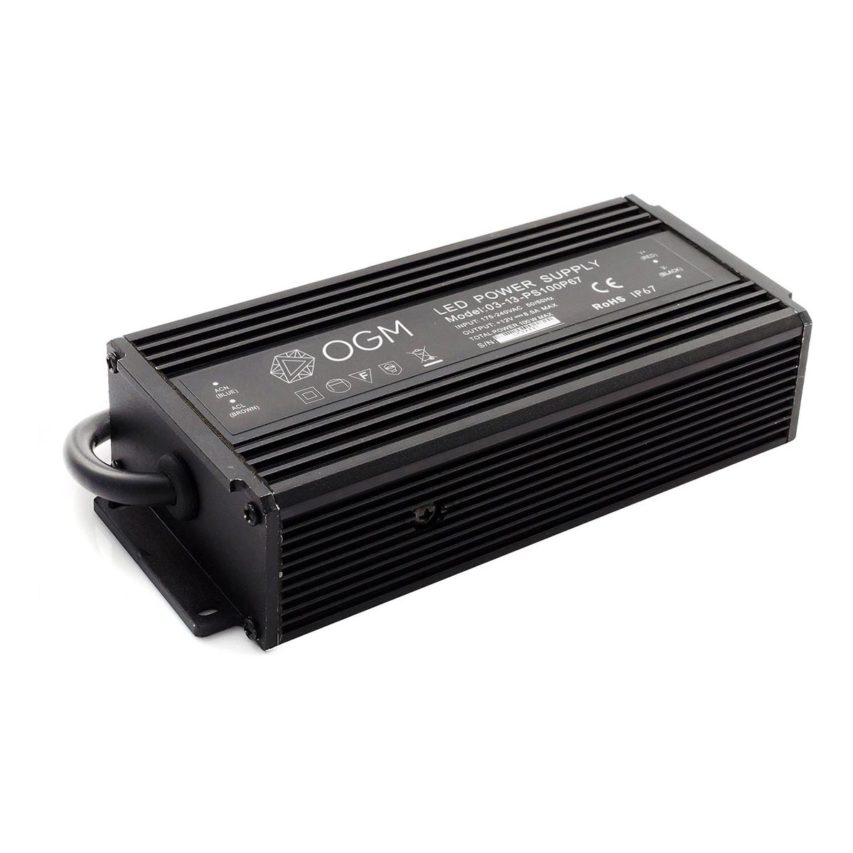 

Блок питания Apeyron 12V 100W IP67 8,33A PS3-13, Серебро, PS3-13