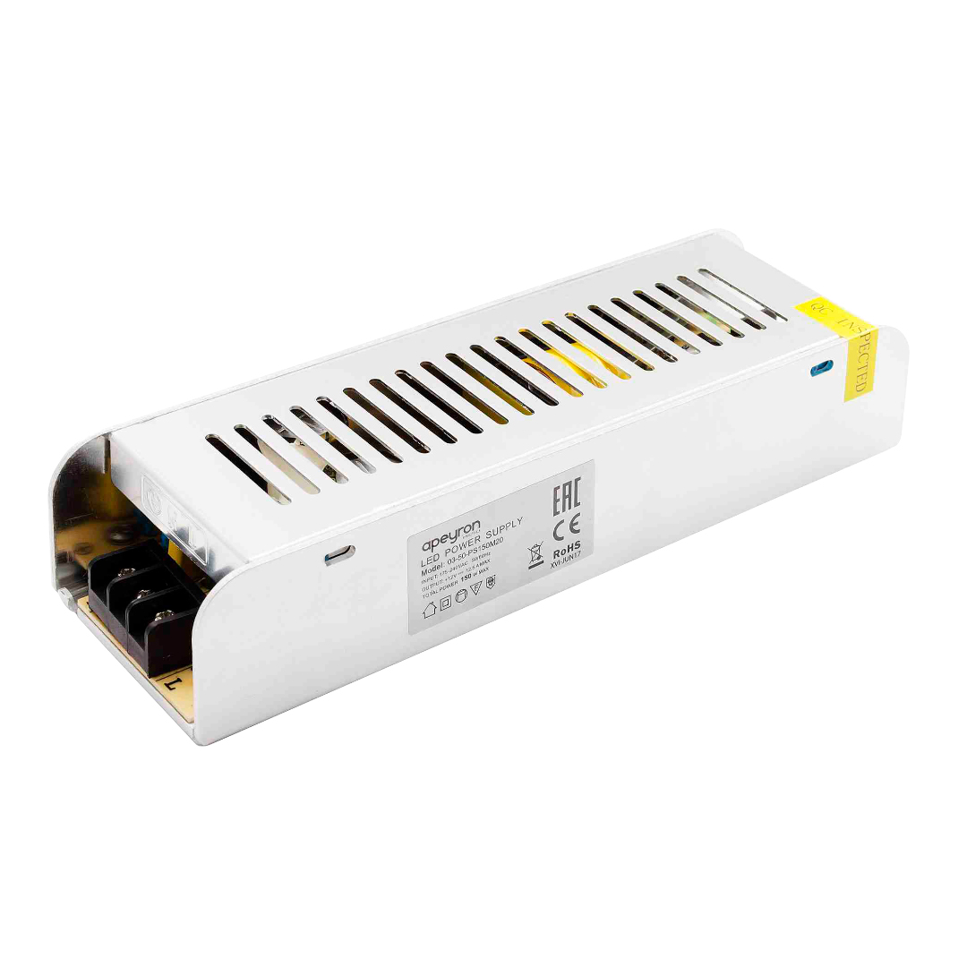 

Блок питания Apeyron 12V 150W IP20 12,5A 03-50, Серебро, 03-50