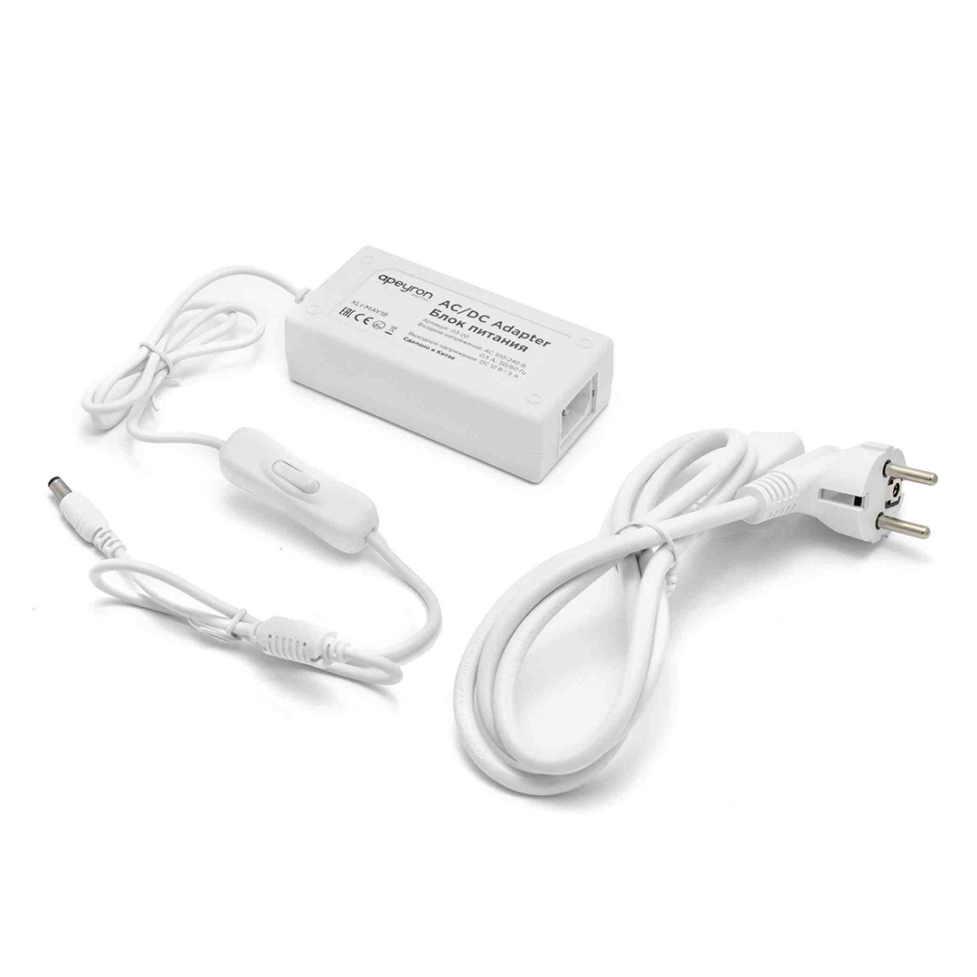 

Блок питания Apeyron 12V 36W IP44 3A 03-76, Белый, 03-76