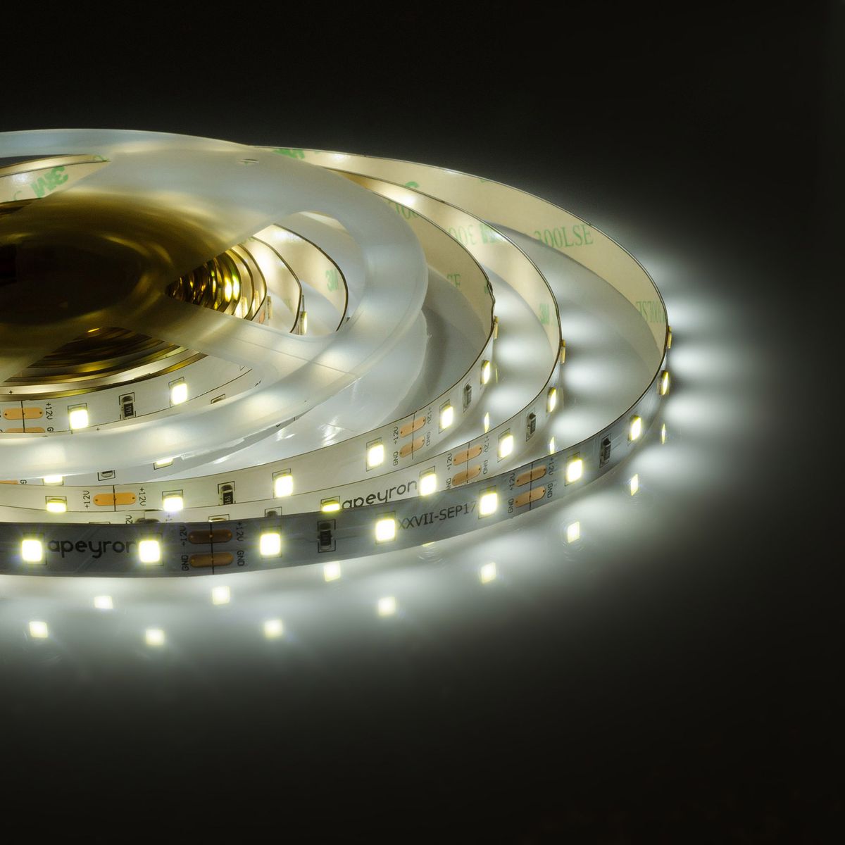 

Светодиодная лента Apeyron 4,8W/m 60LED/m 3528SMD холодный белый 5M 10-10, 10-10