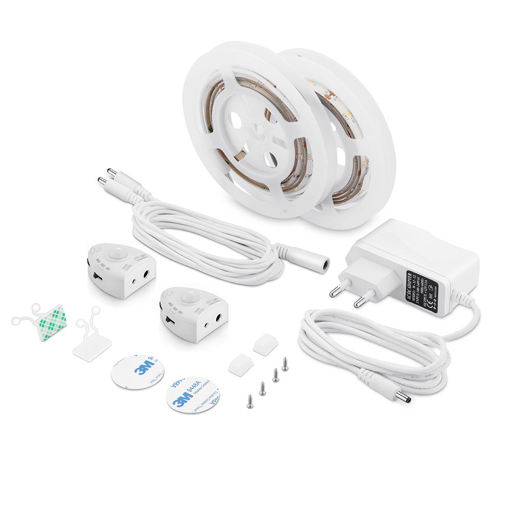 

Светодиодная влагозащищенная лента Apeyron 2,4W/m 30LED/m 2835SMD теплый белый 2х1,2M 10-90, 10-90