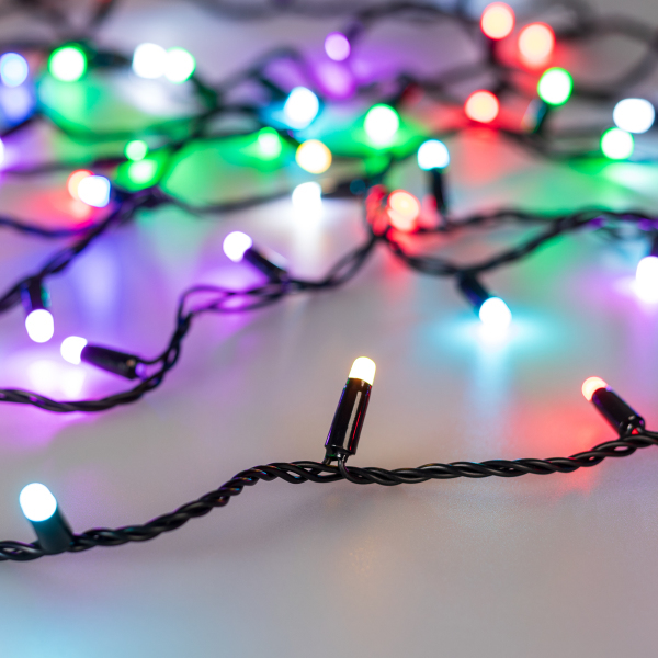 

Уличная светодиодная гирлянда Ardecoled нить 230V разноцветная ARD-String-Classic-20000-Black-200Led-Milk-Sync RGB 028205, Черный, 028205 Classic