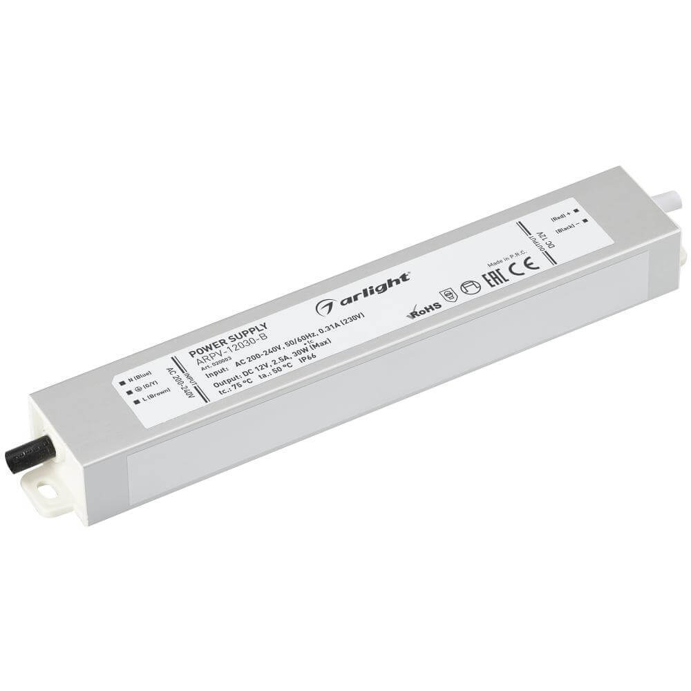 

Блок питания Arlight ARPV-12030-B 12V 30W IP67 2,5A 020003, Серый, 020003