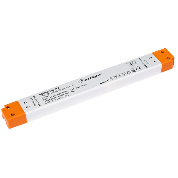 

Блок питания Arlight ARV-SN48030-Slim-PFC-C 48V 30W IP20 0,62A 031492, Белый, 031492 ARV-Slim-PFC-C