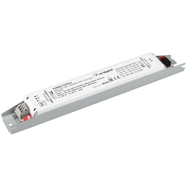 

Драйвер Arlight ARJ-SP-40-Linear-PFC-HV-ADJ 65-160V 40W IP20 0,25-0,4A 033334, Серый, 033334 ARJ-SP-LINEAR-PFC-HV