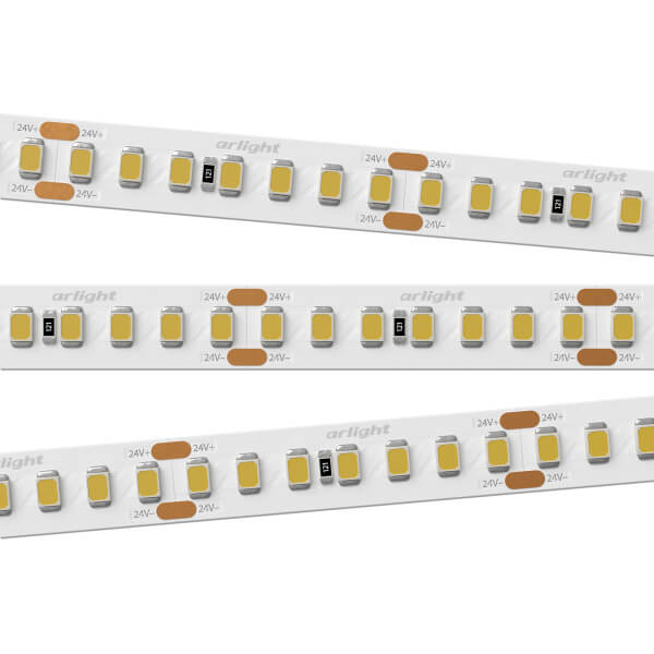 

Светодиодная лента Arlight 17W/m 168LED/m 2835SMD теплый белый 5M 025149(2), 025149(2) RT открытая