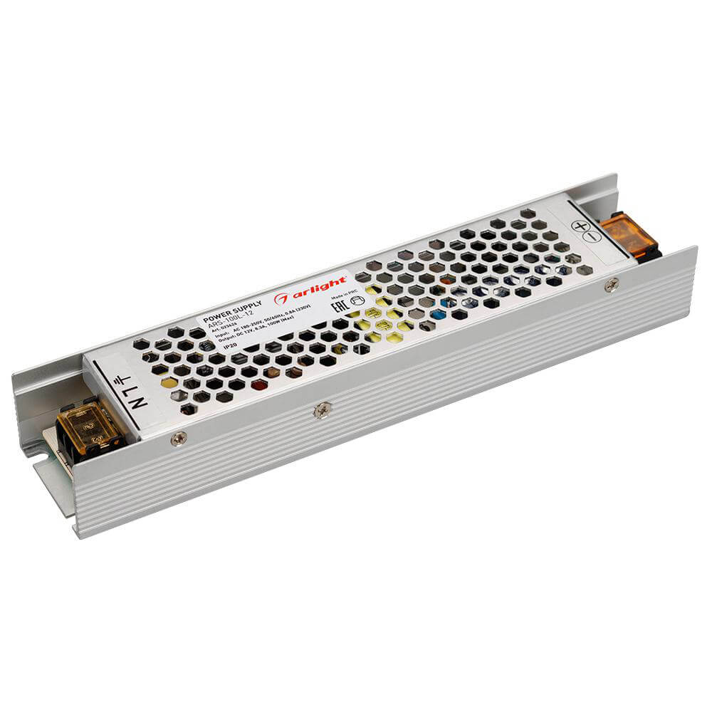 

Блок питания Arlight ARS-100L-12 12V 100W IP20 8,3A 023626, Серый, 023626 ARS