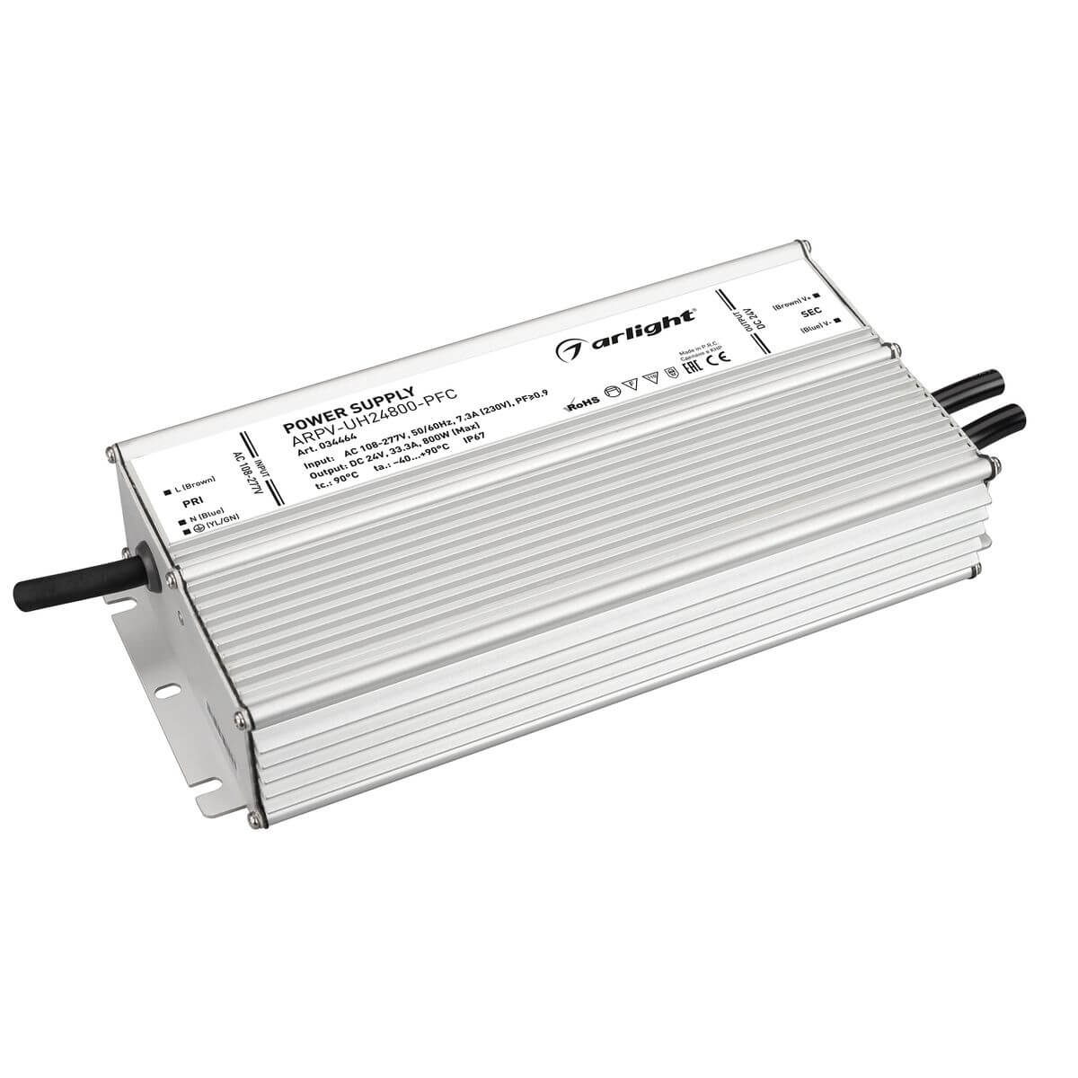 

Блок питания Arlight ARPV-UH24800-PFC 24V 800W IP67 33,3A 034464, Серый, 034464 ARPV-UH-PFC