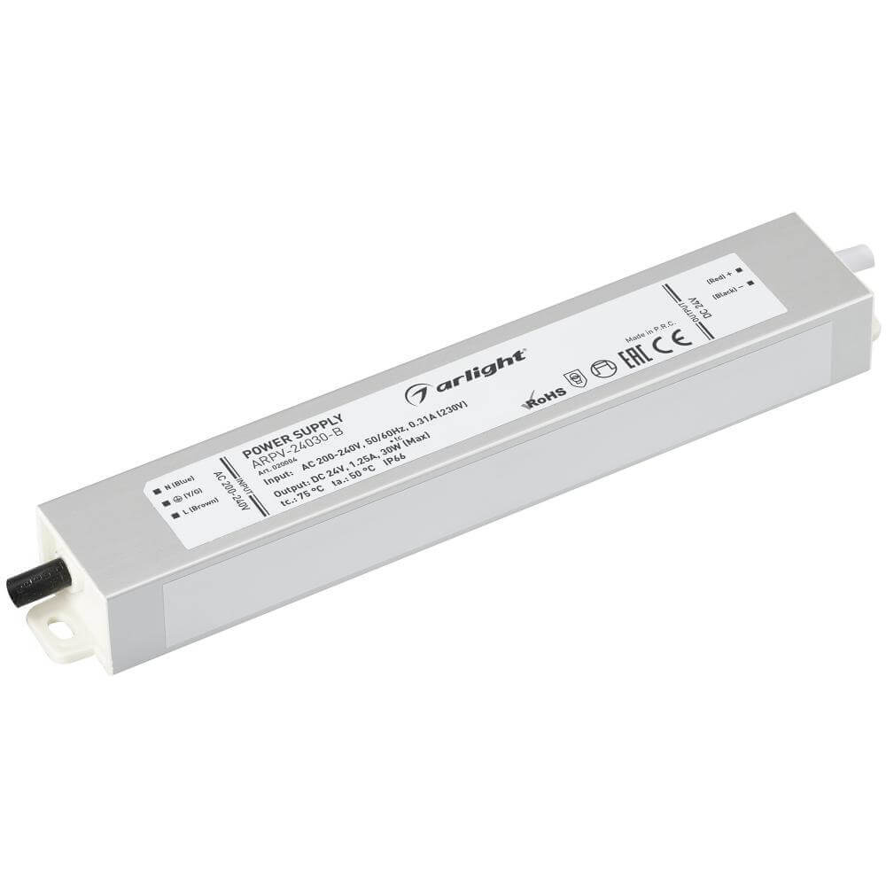 

Блок питания Arlight ARPV-24030-B 24V 30W IP67 1,25A 020004, Серый, 020004