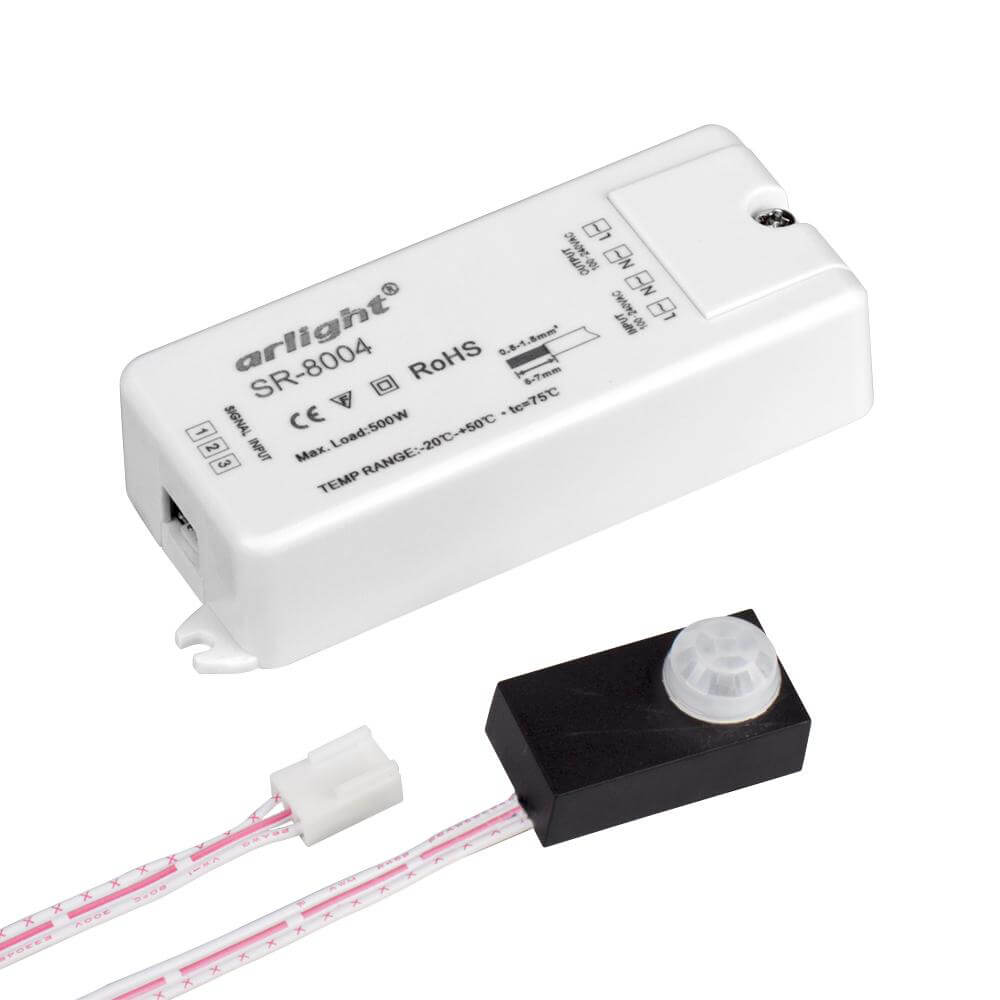 

Датчик движения инфракрасный Arlight SR-8004 Black 020864, Белый, 020864