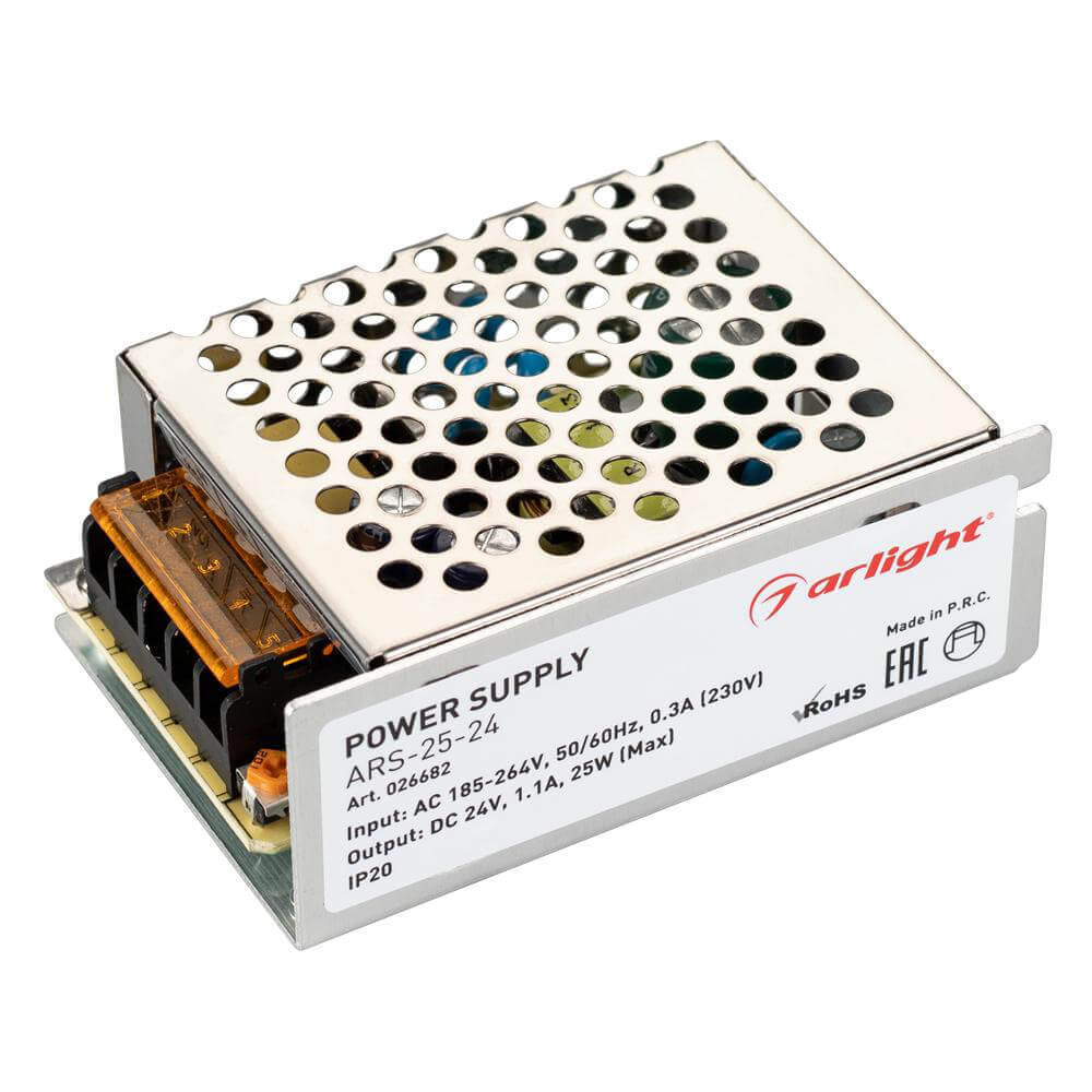 

Блок питания Arlight ARS-25-24 24V 25W IP20 1,1A 026682, Серый, 026682