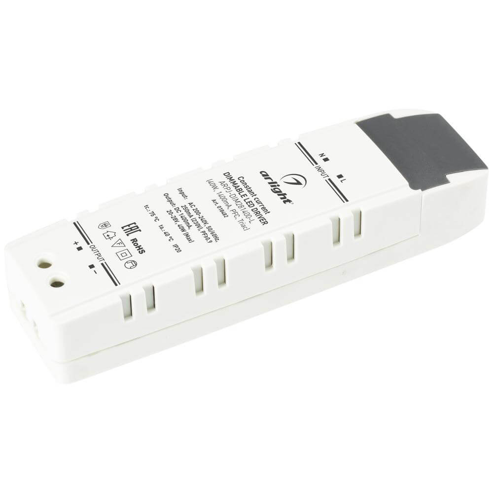 

Драйвер Arlight ARPJ-DIM281400-L 20-28V 40W IP20 1,4A 018482, Белый, 018482 ARPJ-DIM-L ()