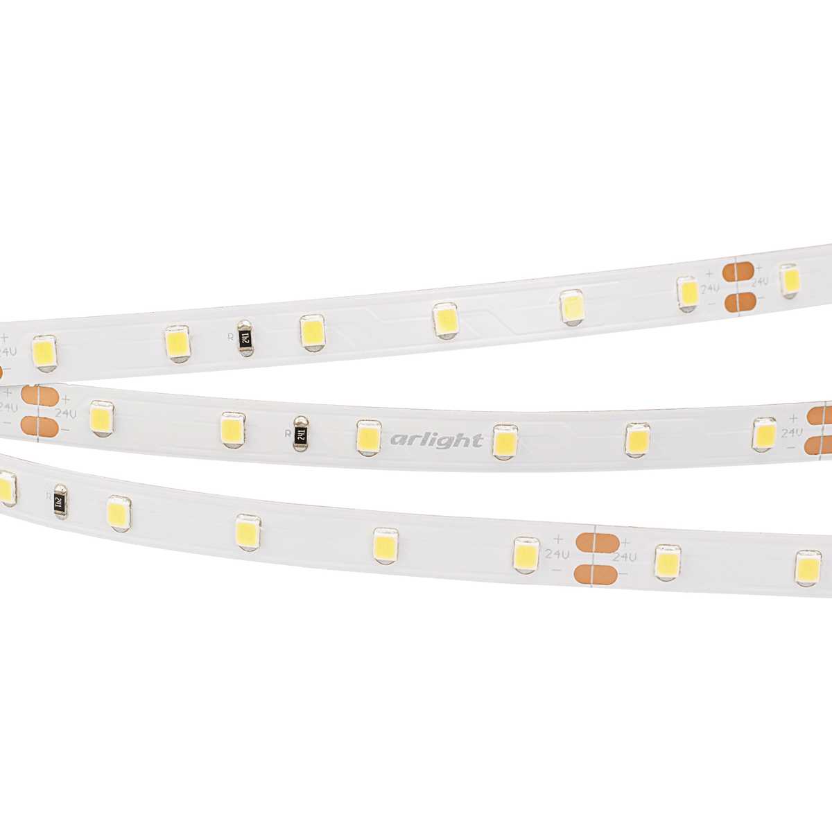 

Светодиодная лента Arlight 7,2W/m 60Led/m 2835SMD теплый белый 5M RT-A60-8mm 24V Warm2400 028541(2), 028541(2) RT открытая