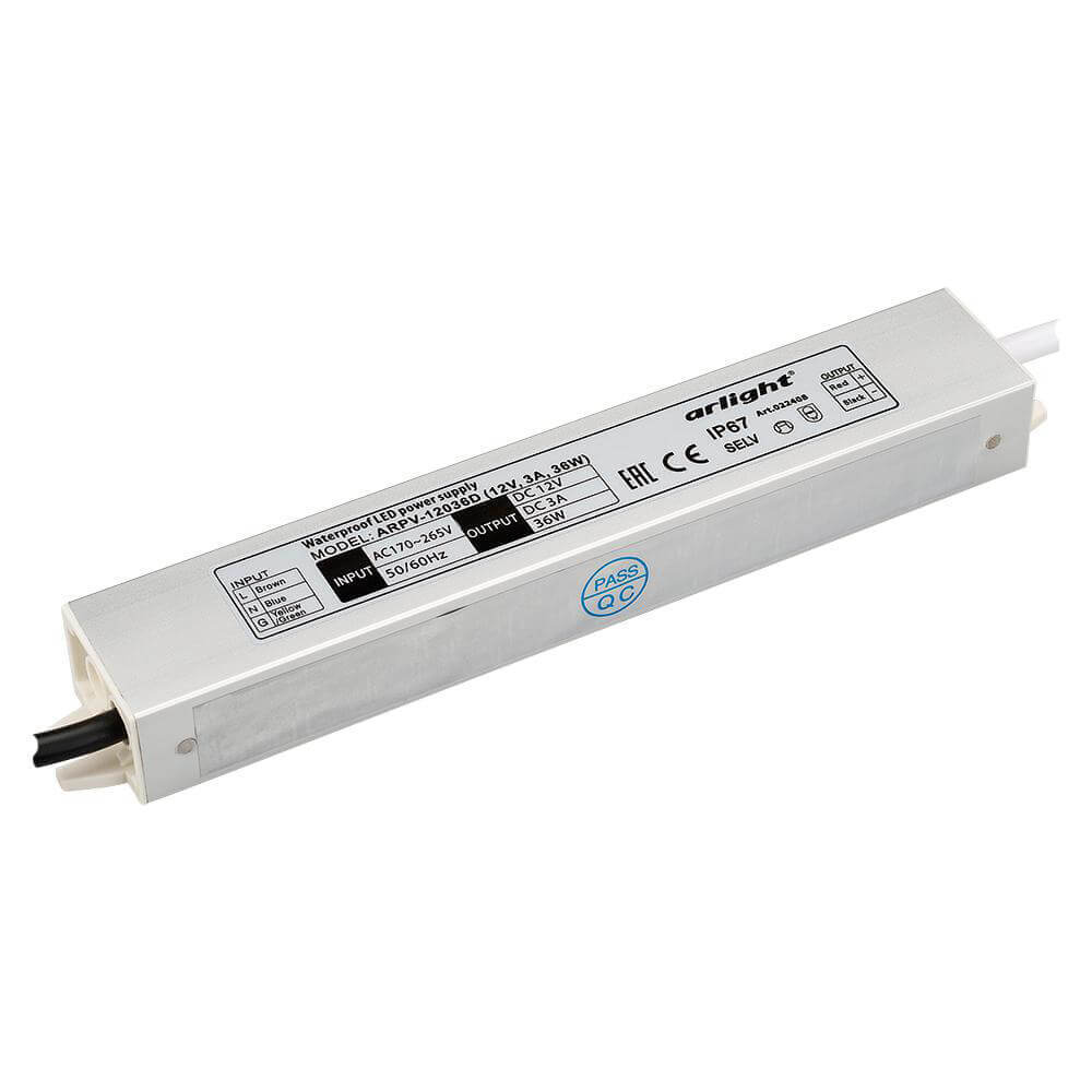 

Блок питания Arlight ARPV-36D 12V 36W IP67 3A 022408, Серый, 022408
