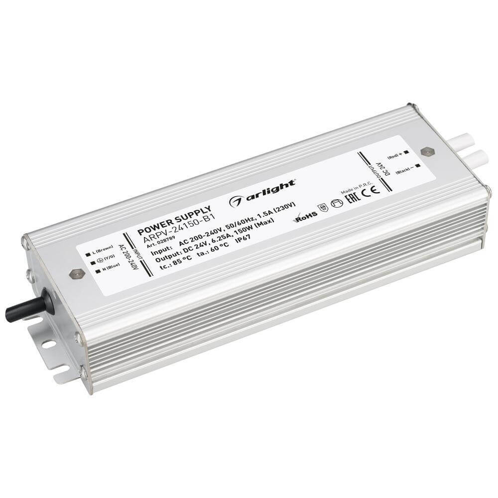 

Блок питания Arlight ARPV-24150-B1 24V 150W IP66 6,3A 028789, Серый, 028789