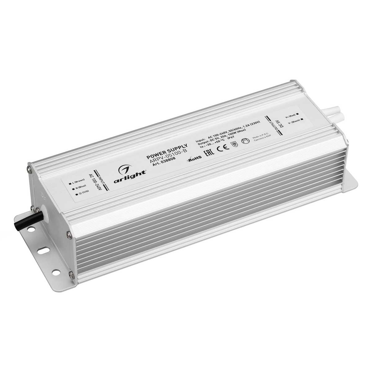 

Блок питания Arlight ARPV-05100-B 5V 100W IP67 20A 038808, Серый, 038808 ARPV-A/B