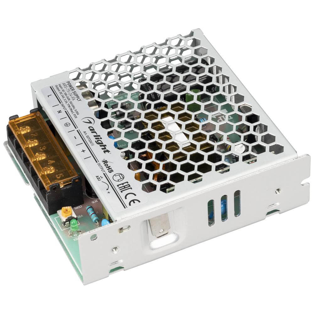 

Блок питания Arlight ARS-75-24-FA 24V 77W IP20 3,2A 027326(1), Серый, 027326(1) ARS-FA
