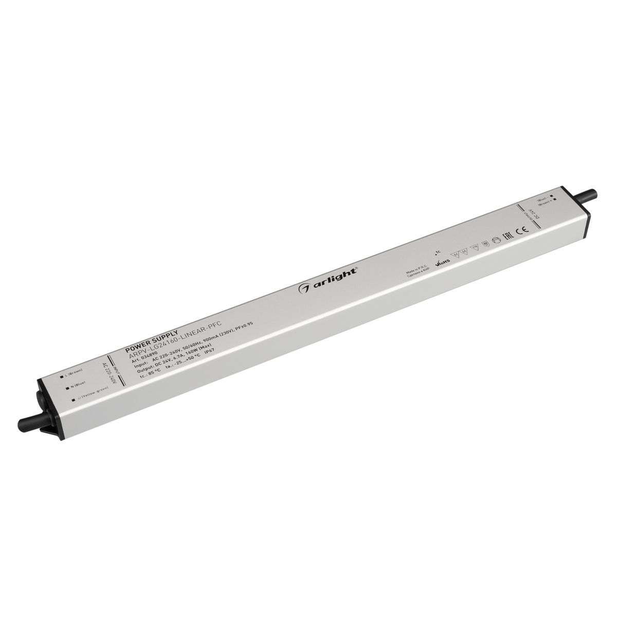 

Блок питания Arlight ARPV-LG24160-Linear-PFC 24V 160W IP67 6,7A 034890, Серый, 034890 ARPV-LG-Linear-PFC