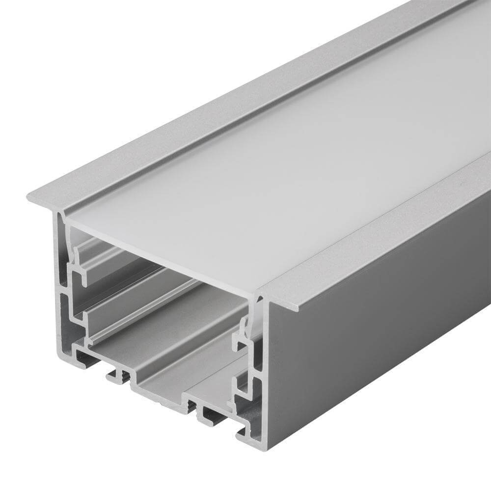 

Профиль с рассеивателем Arlight S2-LINIA69-F-2500 ANOD+OPAL 021177, Серый, 021177