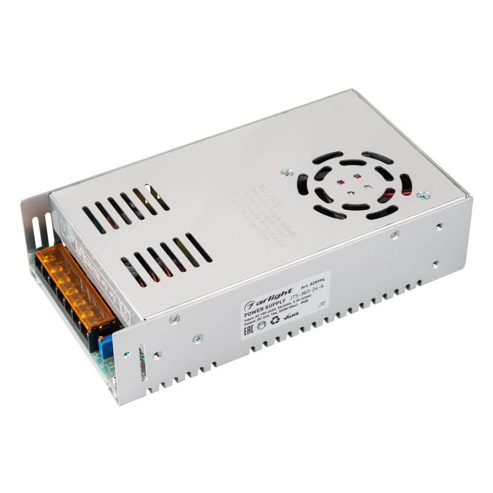 

Блок питания Arlight JTS-360-24-A 24V 360W IP20 15A 025994, Серый, 025994 JTS-24-A
