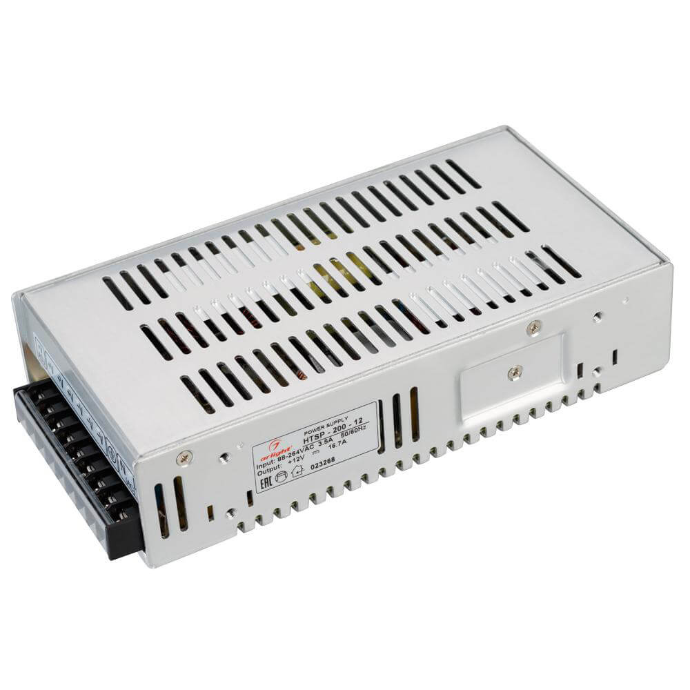 

Блок питания Arlight HTSP-200-12 12V 200W IP20 16,7A 023268, Серый, 023268 HTSP