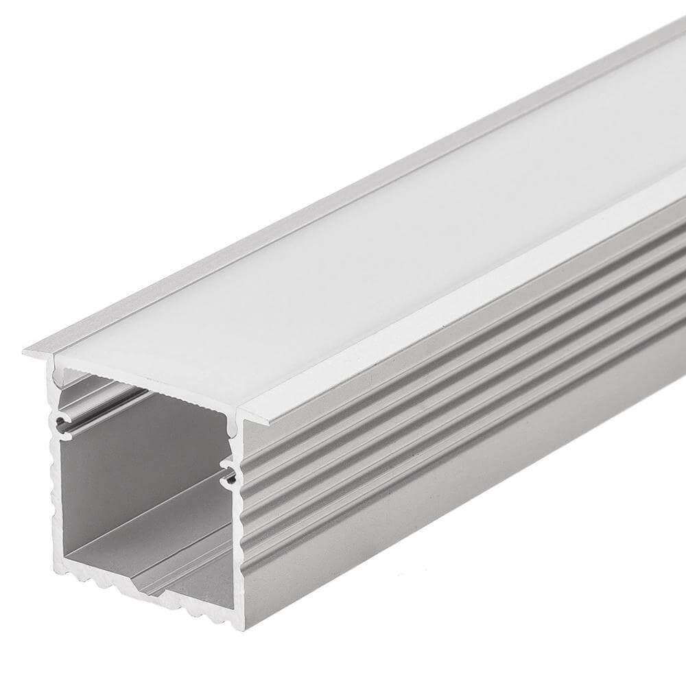 

Профиль с рассеивателем Arlight ALU-POWER-W35-2000-F ANOD+FROST 015538, Серый, 015538