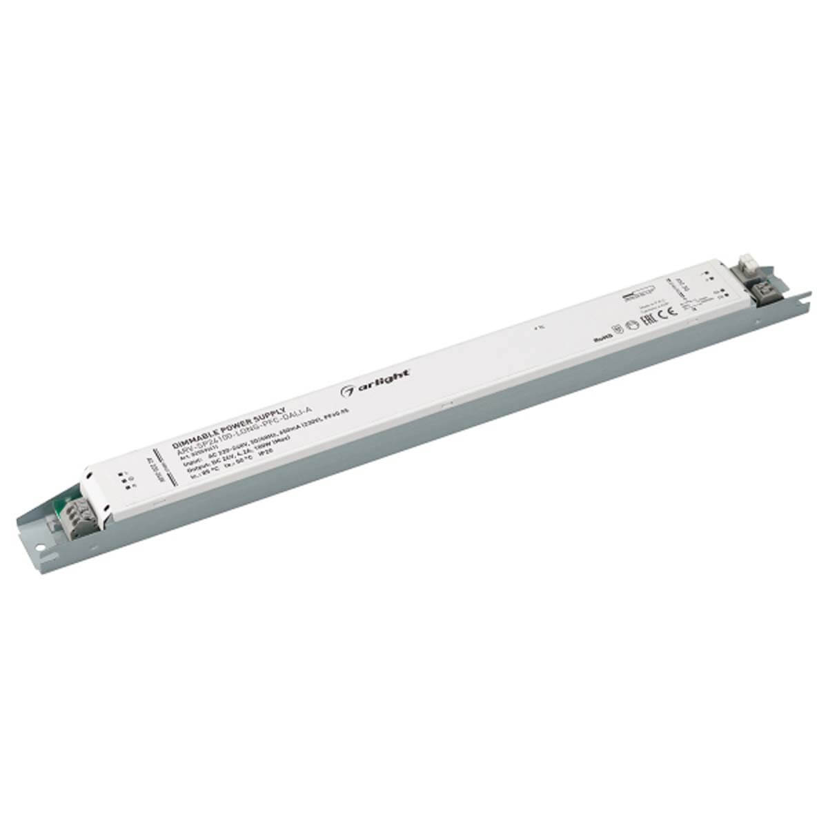 

Блок питания Arlight ARV-SP24100-LONG-PFC-DALI-A 24V 100W IP20 025596(1), Серый, 025596(1) ARV ()