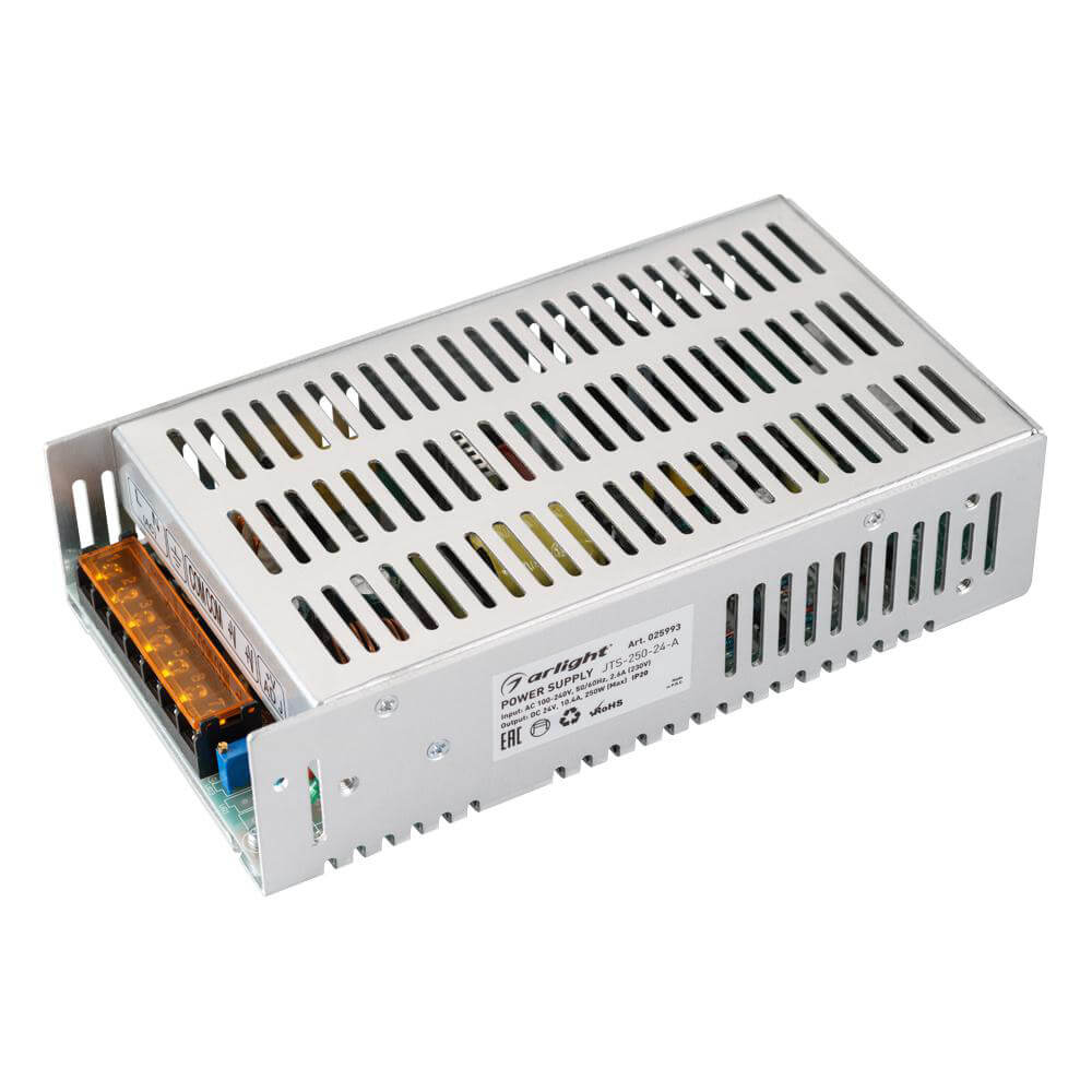 

Блок питания Arlight JTS-250-24-A 24V 250W IP20 10,4A 025993, Серый, 025993 JTS-24-A
