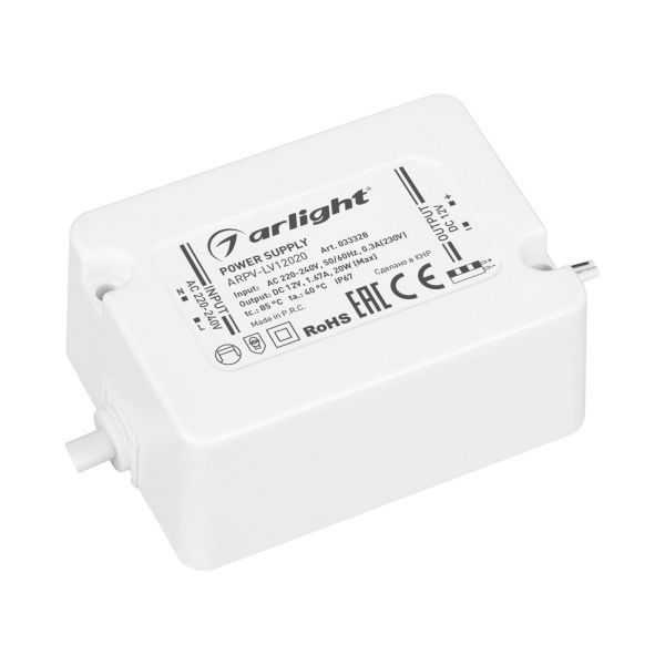 

Блок питания Arlight ARPV-LV12020 12V 20W IP67 1,67A 033328, Белый, 033328 ARPV-LV