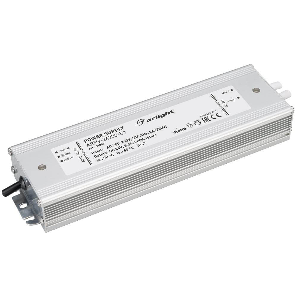 

Блок питания Arlight ARPV-24200-B1 24V 200W IP67 8,3A 028785, Серый, 028785 ARPV-B