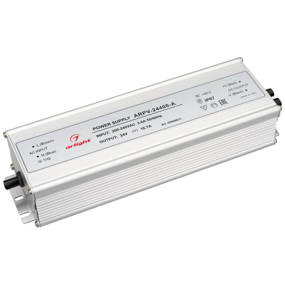 

Блок питания Arlight ARPV-24400-A 24V 400W IP67 16,7A 026456(1), Серый, 026456(1) ARPV-ST-A