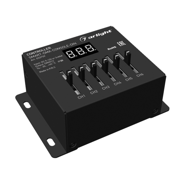 

Контроллер Arlight Smart-DMX-Console-Din 033759, Черный, 033759 Smart-DMX-Console
