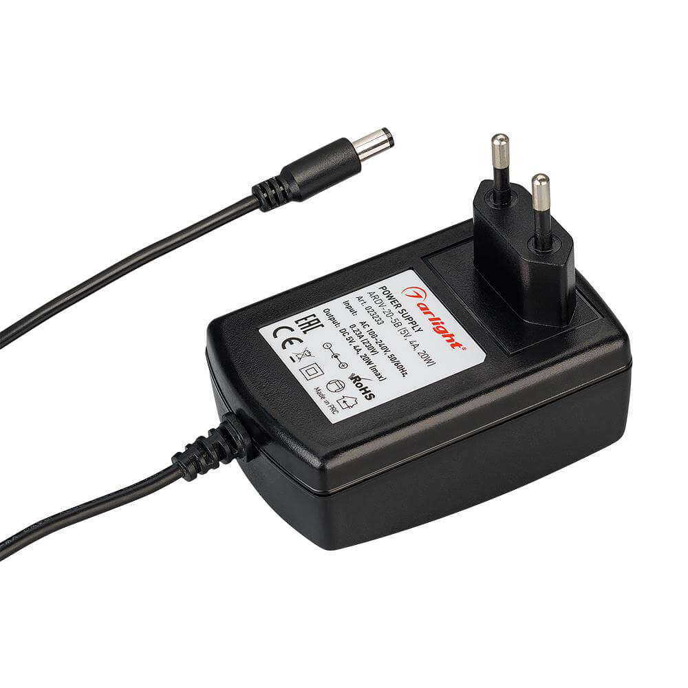 

Блок питания Arlight ARDV-20-5B 5V 20W IP20 4A 023233, Черный, 023233 ARDV
