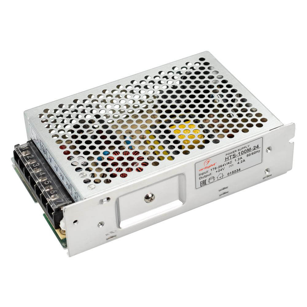 

Блок питания Arlight HTS-100M-24 24V 100W IP20 4,2A 015034, Серый, 015034 HTS-M