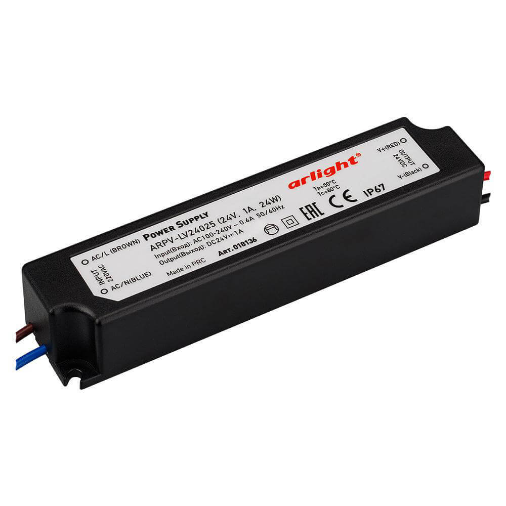 

Блок питания Arlight ARPV-LV25 24V 25W IP67 1A 018136, Черный, 018136
